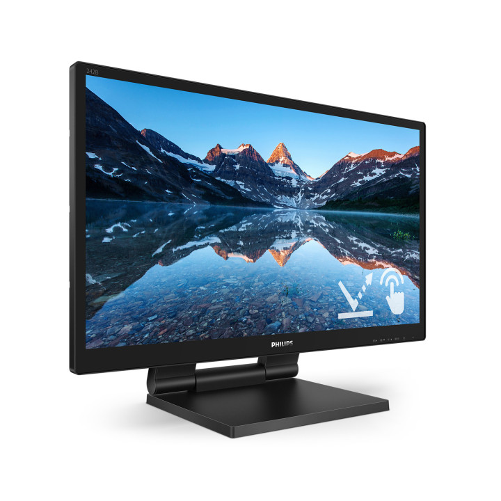 Philips 242B9TL 00 monitor de ecrã 60,5 cm (23.8") 1920 x 1080 pixels Full HD LCD Ecrã táctil Preto