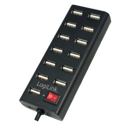 LogiLink UA0126 hub de interface 480 Mbit s Preto