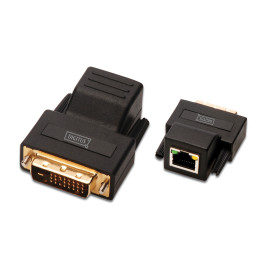 Digitus DS-54101 adaptador para cabos RJ-45 F DVI-D M Preto