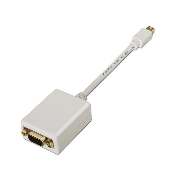 AISENS A125-0136 adaptador de cabo de vídeo 0,15 m Mini DisplayPort VGA Branco