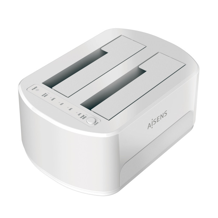 AISENS ASDS-D02W Docking Station para Discos Rígidos USB 3.2 Gen 1 (3.1 Gen 1) Type-B Branco