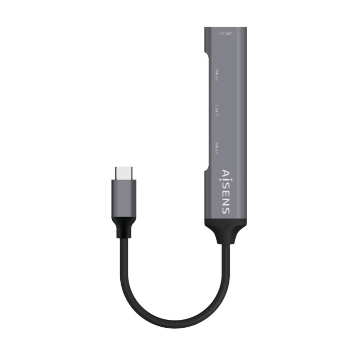 AISENS A109-0541 hub de interface USB 3.2 Gen 1 (3.1 Gen 1) Type-C 5000 Mbit s Cinzento