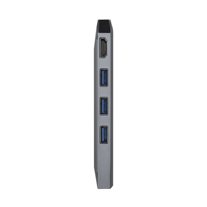 AISENS ASUC-8P004-GR base & duplicador de portas Com fios USB 3.2 Gen 1 (3.1 Gen 1) Type-C Cinzento