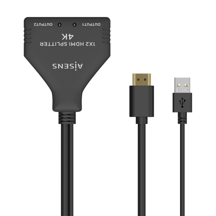 AISENS A123-0654 multiplicador de vídeo HDMI 2x HDMI