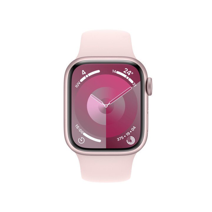 Apple Watch Series 9 41 mm Digital 352 x 430 pixels Ecrã táctil 4G Rosa Wi-Fi GPS