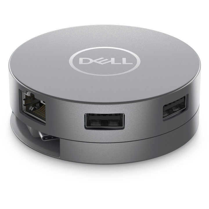 DELL DA305 Com fios USB 3.2 Gen 2 (3.1 Gen 2) Type-C Prateado