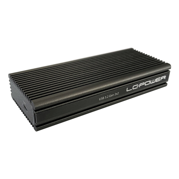LC-Power LC-M2-C-NVME-2X2 Caixa para Discos Rígidos Compartimento SSD Preto M.2
