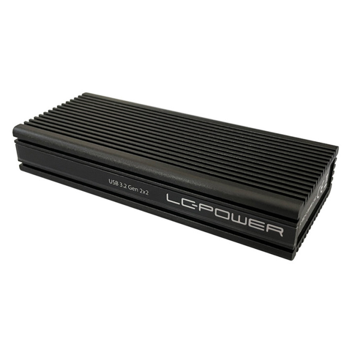 LC-Power LC-M2-C-NVME-2X2 Caixa para Discos Rígidos Compartimento SSD Preto M.2