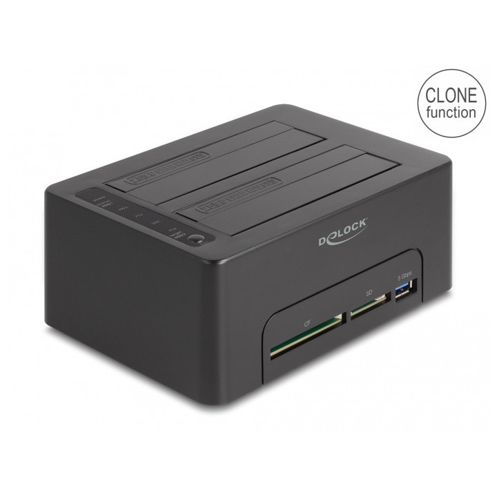 DeLOCK 64183 Docking Station para Discos Rígidos USB 3.2 Gen 1 (3.1 Gen 1) Type-B Preto