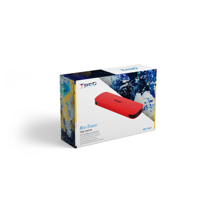 TooQ TQE-2201R Caixa para Discos Rígidos Compartimento SSD Vermelho M.2