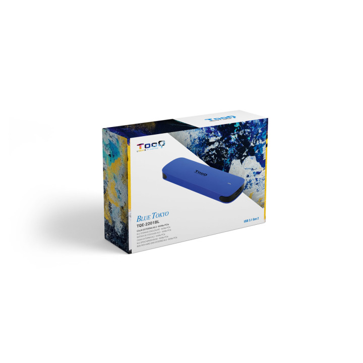 TooQ TQE-2201BL Caixa para Discos Rígidos Compartimento SSD Azul M.2