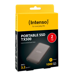 Disco Externo SSD Intenso TX500 2TB USB-C Castanho