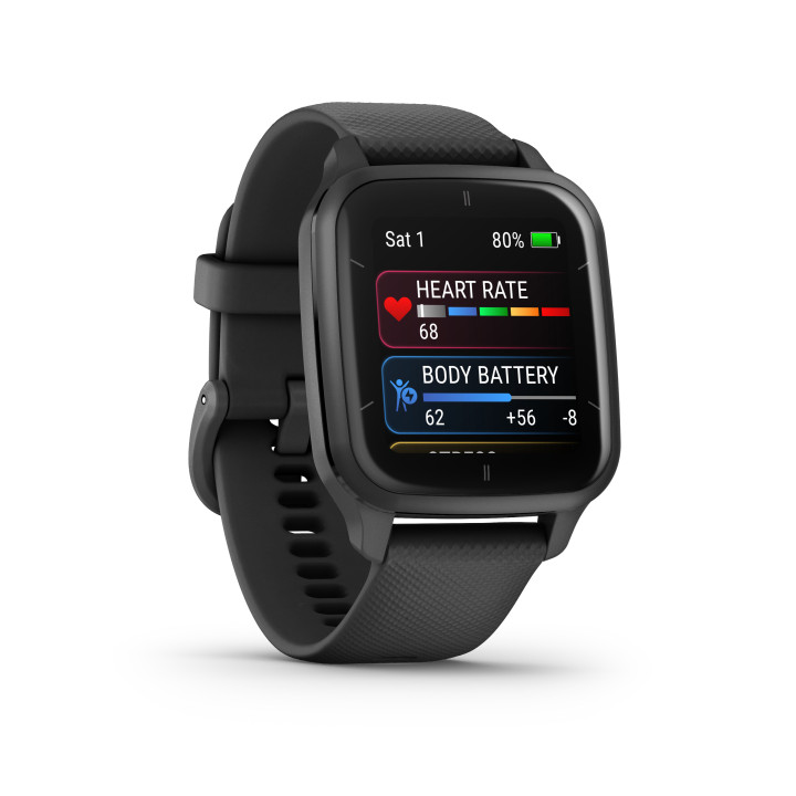 Garmin Venu Sq 2 Music 3,56 cm (1.4") AMOLED 40 mm Digital Ecrã táctil Preto GPS