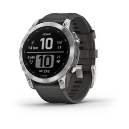 Garmin fenix 7 3,3 cm (1.3") MIP 47 mm Digital 260 x 260 pixels Ecrã táctil Prateado Wi-Fi GPS