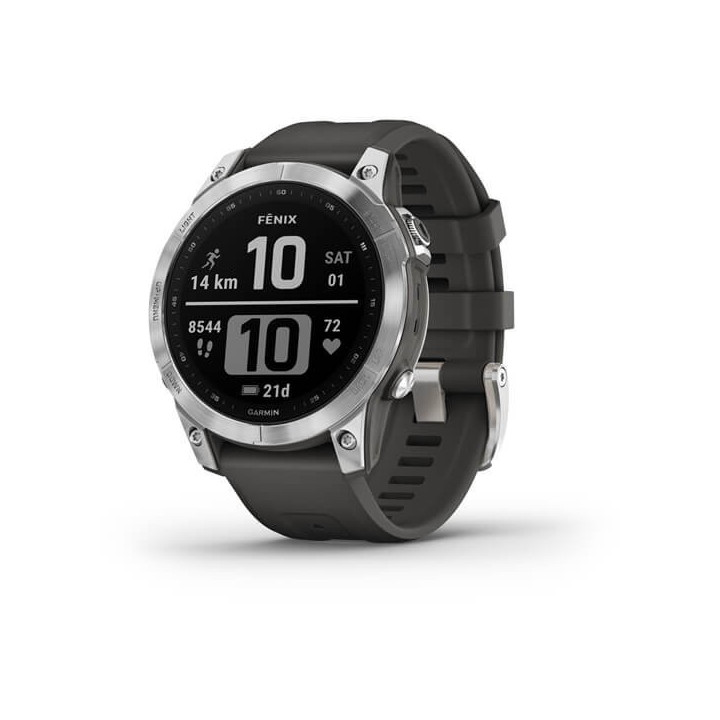 Garmin fenix 7 3,3 cm (1.3") MIP 47 mm Digital 260 x 260 pixels Ecrã táctil Prateado Wi-Fi GPS