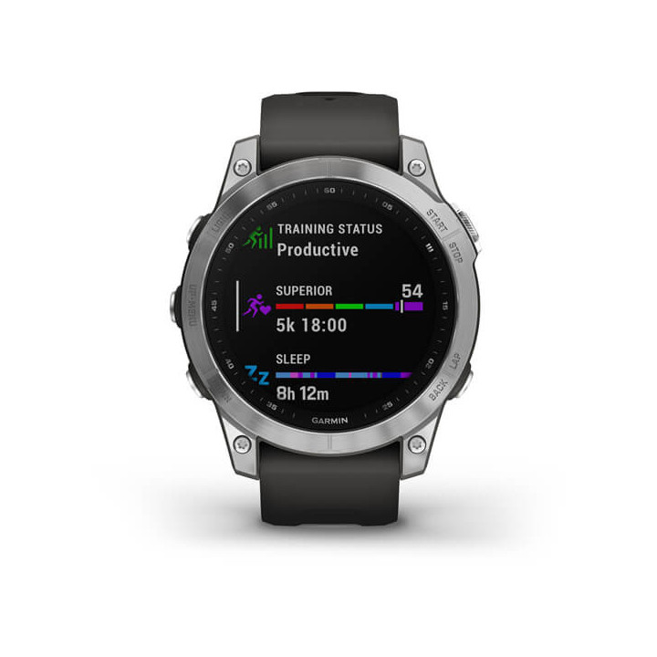 Garmin fenix 7 3,3 cm (1.3") MIP 47 mm Digital 260 x 260 pixels Ecrã táctil Prateado Wi-Fi GPS