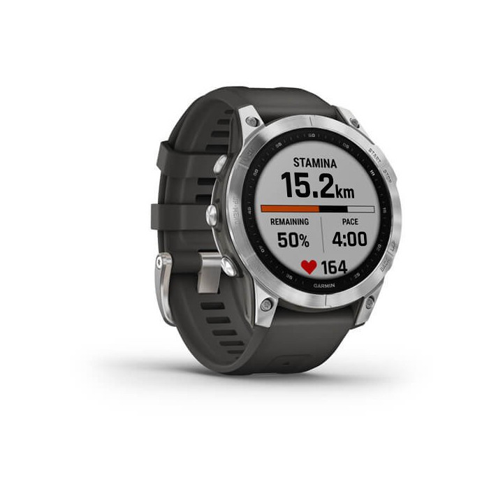 Garmin fenix 7 3,3 cm (1.3") MIP 47 mm Digital 260 x 260 pixels Ecrã táctil Prateado Wi-Fi GPS