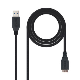 Nanocable 10.01.1102-BK cabo USB 2 m USB 3.2 Gen 1 (3.1 Gen 1) USB A Micro-USB B Preto