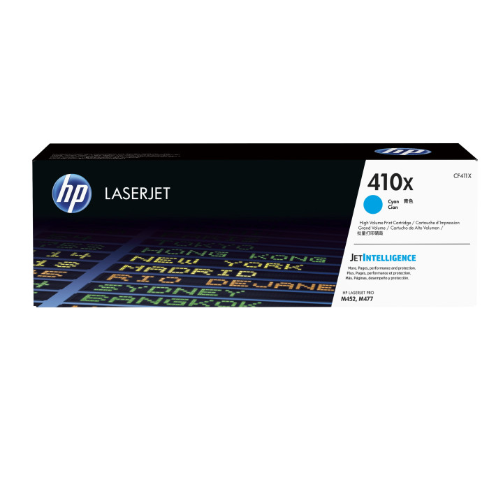 HP Toner LaserJet original 410X ciano de elevado rendimento