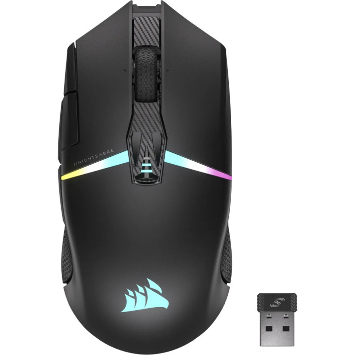 Corsair CH-931B011-EU rato Mão direita RF Wireless + Bluetooth Ótico 26000 DPI