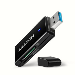 Axagon CRE-S2N leitor de cartões USB 3.2 Gen 1 (3.1 Gen 1) Type-A Preto