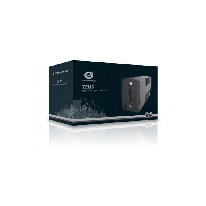 Conceptronic ZEUS01E UPS Linha interativa 0,65 kVA 360 W 4 tomada(s) CA