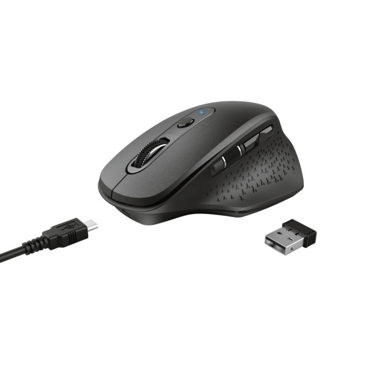 Trust Ozaa rato Mão direita RF Wireless Ótico 2400 DPI