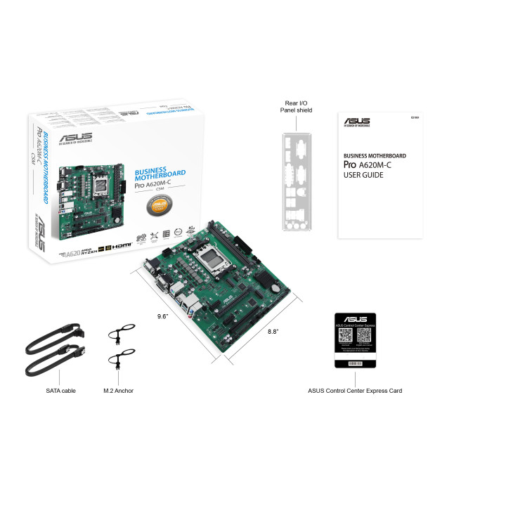 ASUS PRO A620M-C-CSM AMD A620 Ranhura AM5 micro ATX