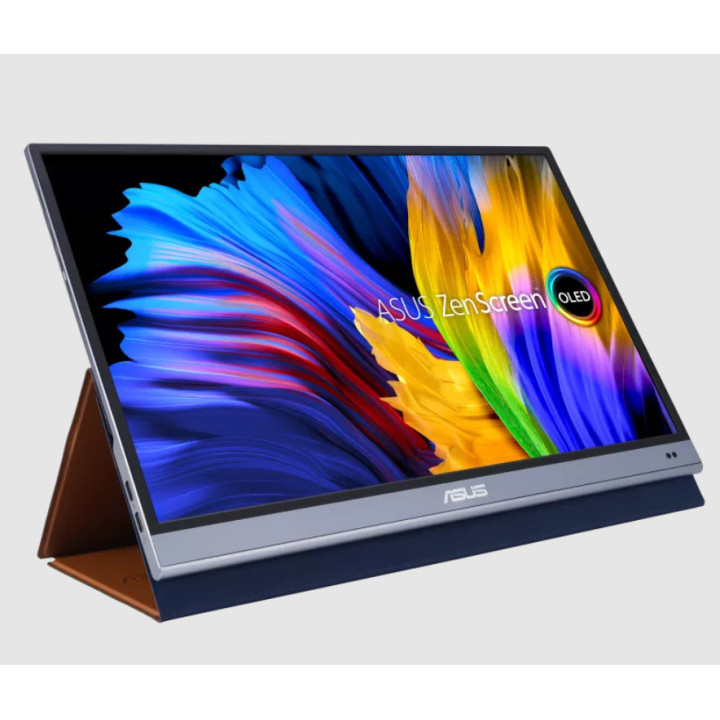 ASUS ZenScreen OLED MQ16AH monitor de ecrã 39,6 cm (15.6") 1920 x 1080 pixels Full HD Cinzento