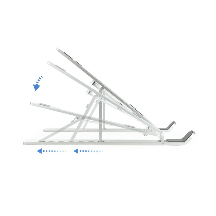 TooQ TQLRS0033-AL Suporte para Computadores Portáteis Suporte para portáteis e tablets Prateado 38,1 cm (15")