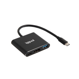 iggual IGG318461 base & duplicador de portas USB 3.2 Gen 1 (3.1 Gen 1) Type-C Preto