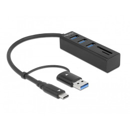 DeLOCK 63859 base & duplicador de portas USB 3.2 Gen 1 (3.1 Gen 1) Type-A + Type-C