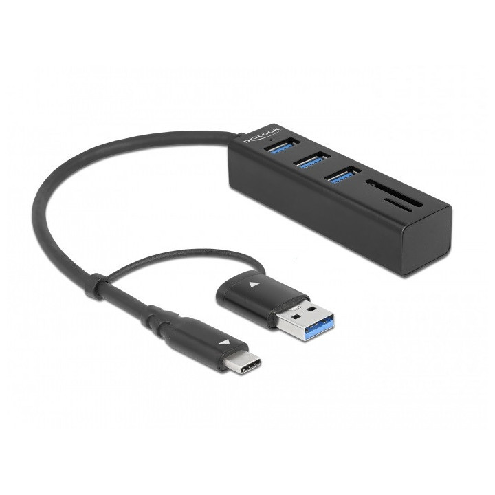 DeLOCK 63859 base & duplicador de portas USB 3.2 Gen 1 (3.1 Gen 1) Type-A + Type-C