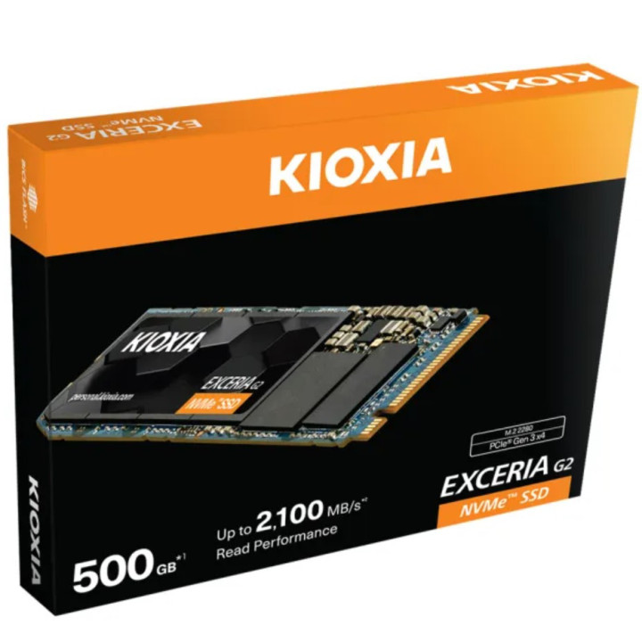 SSD M.2 PCIE NVME Kioxia Excercia G2 500GB-2100R/1700W-400K/400K IOPS