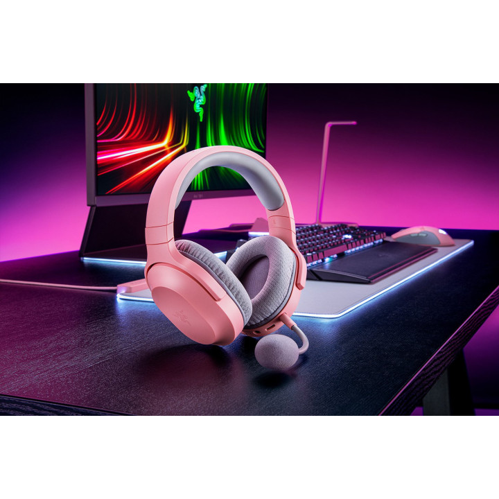 Razer Barracuda X Auscultadores Com fios e sem fios Fita de cabeça Jogos USB Type-C Bluetooth Rosa