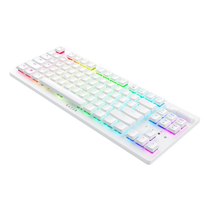 Teclado Razer DeathStalker V2 Pro Tenkeyless USB + RF Wireless + Bluetooth QWERTY Inglês (Estados Unidos) Branco