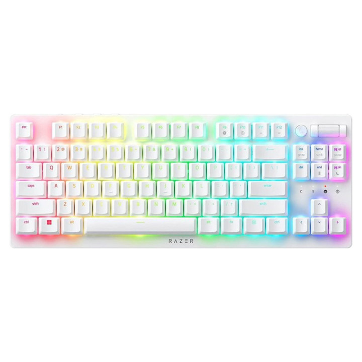 Teclado Razer DeathStalker V2 Pro Tenkeyless USB + RF Wireless + Bluetooth QWERTY Inglês (Estados Unidos) Branco