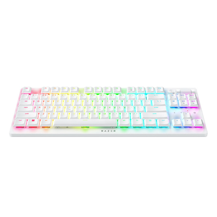 Teclado Razer DeathStalker V2 Pro Tenkeyless USB + RF Wireless + Bluetooth QWERTY Inglês (Estados Unidos) Branco