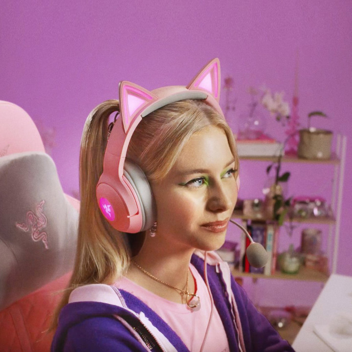 Headset Razer Kraken Kitty V2 Edition Quartz