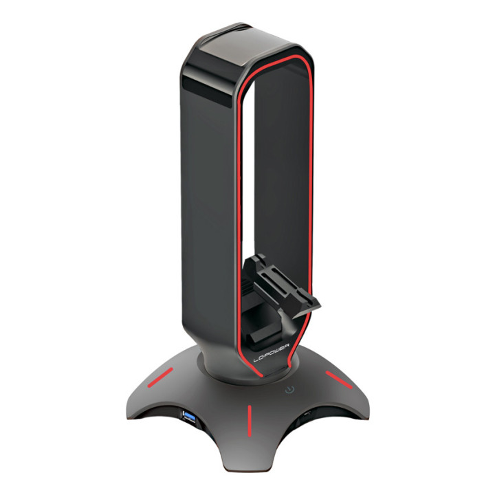 Bungee LC-Power Suporte p/ Headphones USB 3.0-Hub (2x USB 3.0 port) RGB
