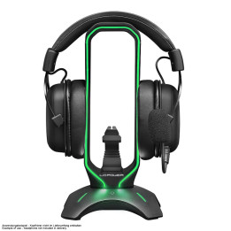 Bungee LC-Power Suporte p/ Headphones USB 3.0-Hub (2x USB 3.0 port) RGB