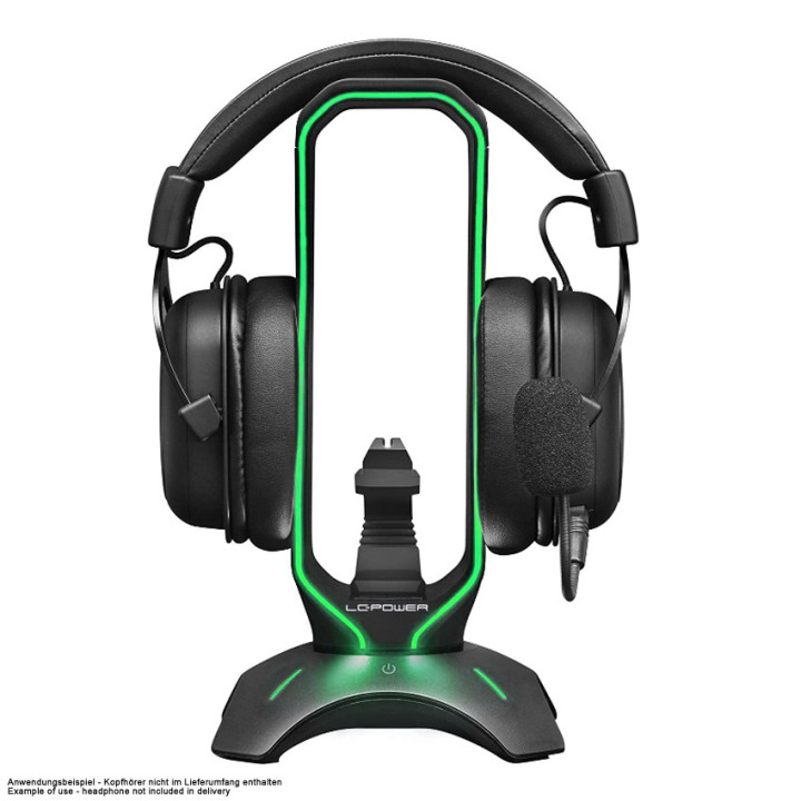 Bungee LC-Power Suporte p/ Headphones USB 3.0-Hub (2x USB 3.0 port) RGB