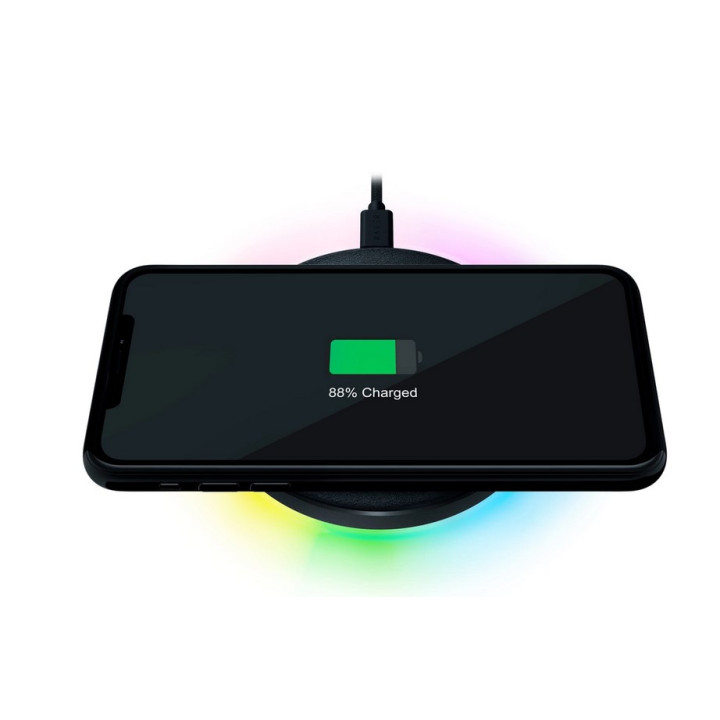 Carregador Razer Chroma Charging Pad 10W Fast Wireless Charger