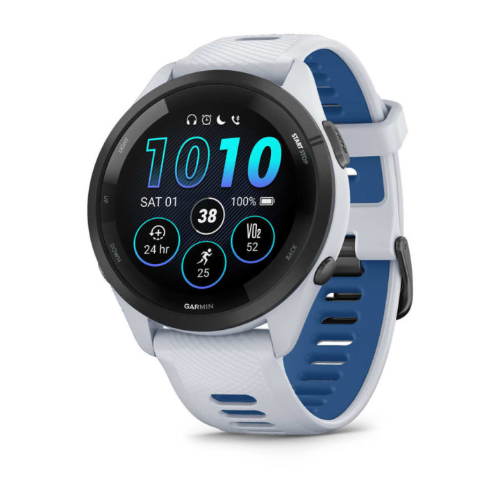 Garmin Forerunner 265 3,3 cm (1.3") AMOLED 46 mm Digital 416 x 416 pixels Ecrã táctil Preto, Branco Wi-Fi GPS