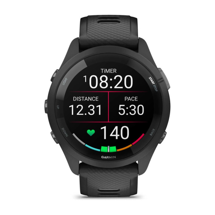 Garmin Forerunner 265 3,3 cm (1.3") AMOLED 46 mm Digital 416 x 416 pixels Ecrã táctil Preto Wi-Fi GPS