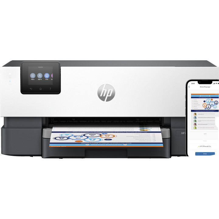 HP OfficeJet Pro Impressora 9110b, Cor, Impressora para Casa e escritório em casa, Impressão, Ligação sem fios Impressão frente