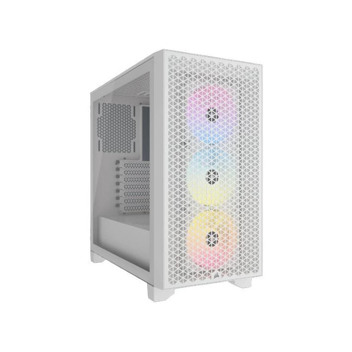 Caixa ATX Corsair 3000D Airflow RGB Branca Vidro Temperado