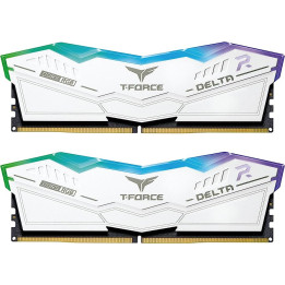 Memória Team Group Kit 32GB (2 x 16GB) DDR5 7800MHz Delta RGB Branco CL38