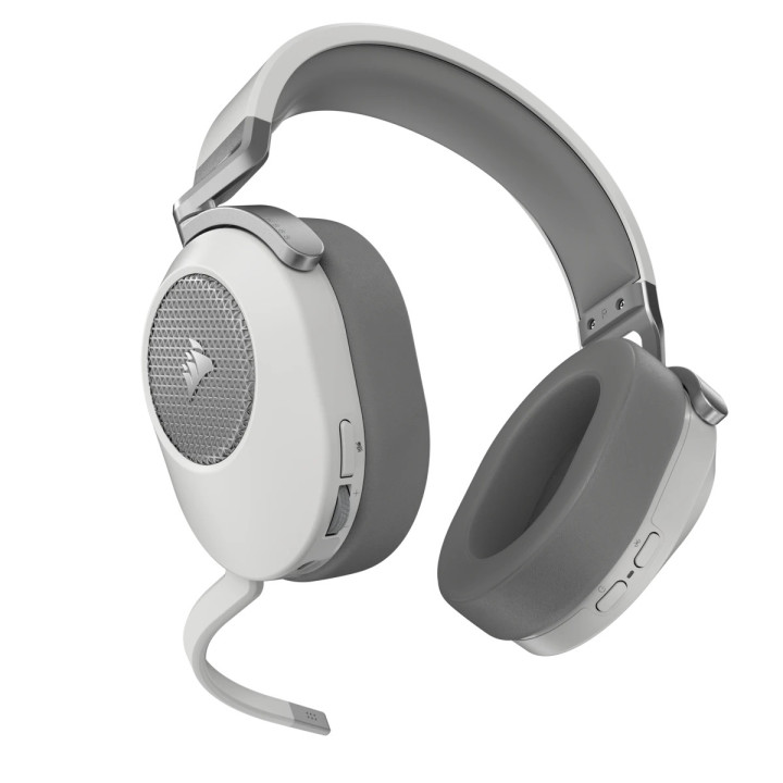 Corsair HS65 Auscultadores Sem fios Fita de cabeça Jogos Bluetooth Branco