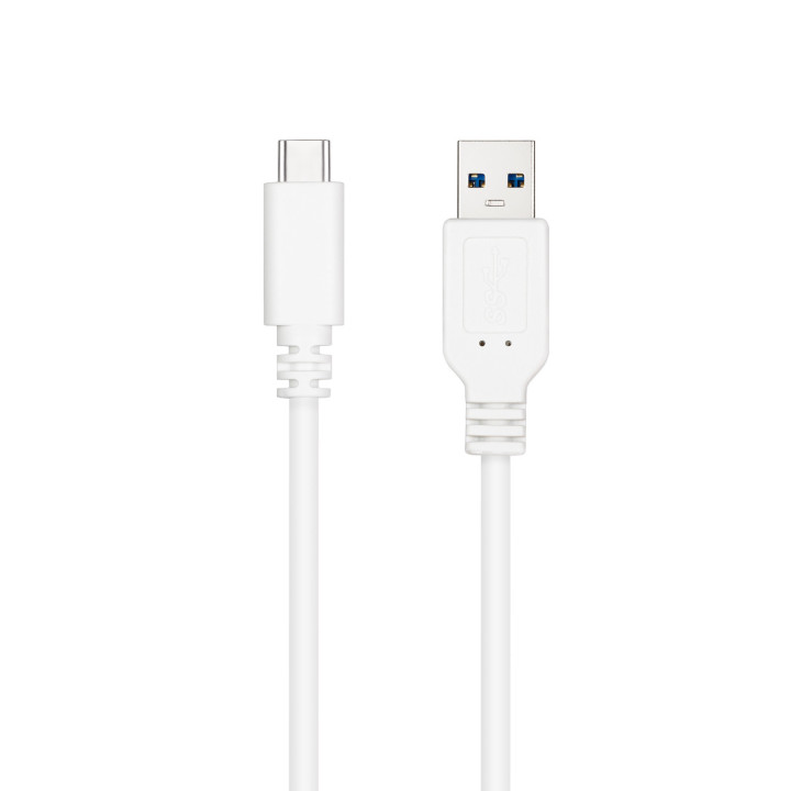Nanocable 10.01.4000-W cabo USB 0,5 m USB 3.2 Gen 2 (3.1 Gen 2) USB C USB A Branco